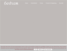 Tablet Screenshot of gaestehaus-bertram.de